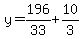 y=196%2F33%2B10%2F3