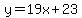y=19x%2B23