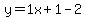 y=1x%2B1-2