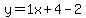 y=1x%2B4-2