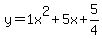y=1x%5E2%2B5x%2B5%2F4