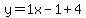 y=1x-1%2B4