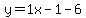 y=1x-1-6