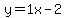 y=1x-2