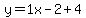 y=1x-2%2B4