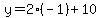 y=2%28-1%29%2B10