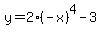 y=2%28-x%29%5E4-3