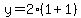 y=2%281%2B1%29
