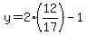 y=2%2812%2F17%29-1