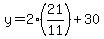 y=2%2821%2F11%29%2B30