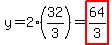 y=2%2832%2F3%29=highlight%2864%2F3%29