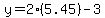 y=2%285.45%29-3