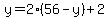 y=2%2856-y%29%2B2