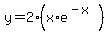 y=2%28x%2Ae%5E%28-x%29%29