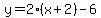y=2%28x%2B2%29-6