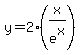 y=2%28x%2Fe%5Ex%29