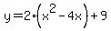 y=2%28x%5E2-4x%29%2B9