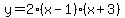 y=2%28x-1%29%28x%2B3%29