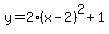y=2%28x-2%29%5E2%2B1