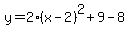 y=2%28x-2%29%5E2%2B9-8
