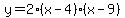 y=2%28x-4%29%28x-9%29