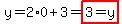y=2%2A0%2B3=highlight%283=y%29