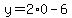 y=2%2A0-6