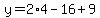 y=2%2A4-16%2B9