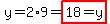 y=2%2A9=highlight%2818=y%29