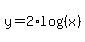 y=2%2Alog%28%28x%29%29