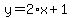y=2%2Ax%2B1