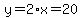 y=2%2Ax=20