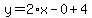 y=2%2Ax-0%2B4