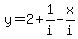 y=2%2B1%2Fi-x%2Fi