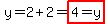 y=2%2B2=highlight%284=y%29