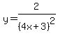 y=2%2F%284x%2B3%29%5E2