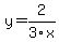 y=2%2F3x
