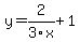 y=2%2F3x%2B1