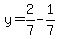 y=2%2F7-1%2F7