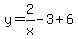 y=2%2Fx-3%2B6