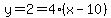 y=2=4%28x-10%29