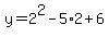 y=2%5E2-5%2A2%2B6