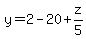 y=2-20%2Bz%2F5