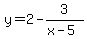y=2-3%2F%28x-5%29