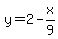 y=2-x%2F9