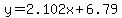 y=2.102x%2B6.79