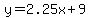 y=2.25x%2B9