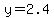 y=2.4