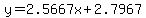 y=2.5667x%2B2.7967
