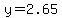 y=2.65